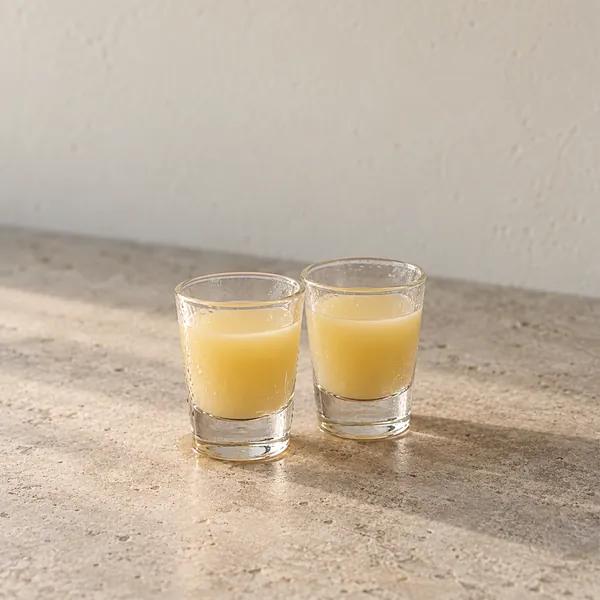 Two chilled shots of Kava Moon Signature